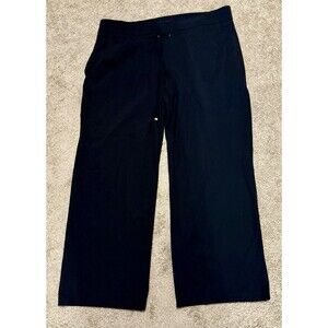 Raffaello Rossi Black Pants Candice Women EU Size 46 US Size 16 Pull On